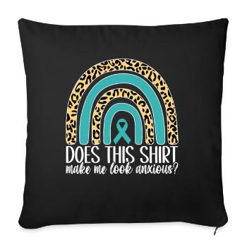 Anxiety disorder Anxiety disorder - Sofa pillowcase 17,3'' x 17,3'' (45 x 45 cm) - black - Front