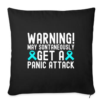 Anxiety disorder Anxiety disorder - Sofa pillowcase 17,3'' x 17,3'' (45 x 45 cm) - black - Front