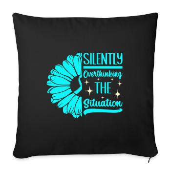 Anxiety disorder Anxiety disorder - Sofa pillowcase 17,3'' x 17,3'' (45 x 45 cm) - black - Front