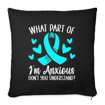 Anxiety disorder Anxiety disorder - Sofa pillowcase 17,3'' x 17,3'' (45 x 45 cm) - black - Front