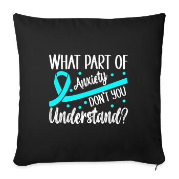 Anxiety disorder Anxiety disorder - Sofa pillowcase 17,3'' x 17,3'' (45 x 45 cm) - black - Front