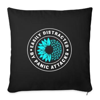 Anxiety disorder Anxiety disorder - Sofa pillowcase 17,3'' x 17,3'' (45 x 45 cm) - black - Front