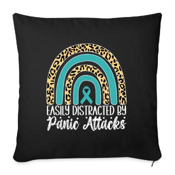 Anxiety disorder Anxiety disorder - Sofa pillowcase 17,3'' x 17,3'' (45 x 45 cm) - black - Front
