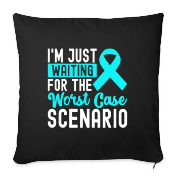 Anxiety disorder Anxiety disorder - Sofa pillowcase 17,3'' x 17,3'' (45 x 45 cm) - black - Front