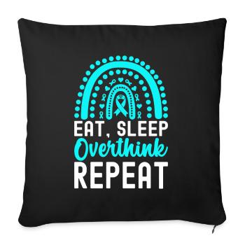 Anxiety disorder Anxiety disorder - Sofa pillowcase 17,3'' x 17,3'' (45 x 45 cm) - black - Front