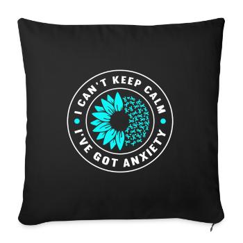 Anxiety disorder Anxiety disorder - Sofa pillowcase 17,3'' x 17,3'' (45 x 45 cm) - black - Front