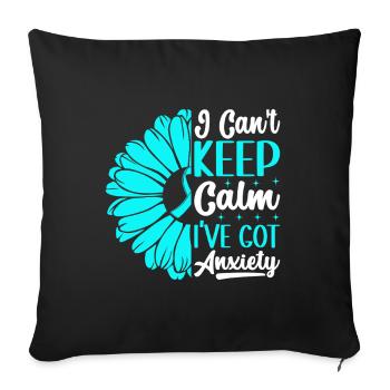 Anxiety disorder Anxiety disorder - Sofa pillowcase 17,3'' x 17,3'' (45 x 45 cm) - black - Front
