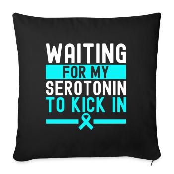 Anxiety disorder Anxiety disorder - Sofa pillowcase 17,3'' x 17,3'' (45 x 45 cm) - black - Front