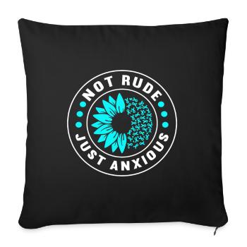 Anxiety disorder Anxiety disorder - Sofa pillowcase 17,3'' x 17,3'' (45 x 45 cm) - black - Front