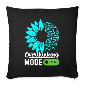 Anxiety disorder Anxiety disorder - Sofa pillowcase 17,3'' x 17,3'' (45 x 45 cm) - black - Front