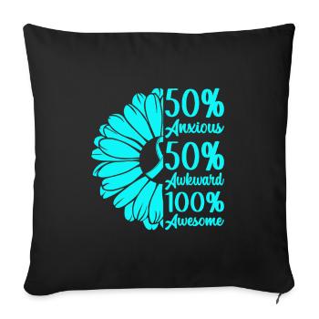 Anxiety disorder Anxiety disorder - Sofa pillowcase 17,3'' x 17,3'' (45 x 45 cm) - black - Front