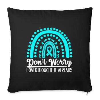 Anxiety disorder Anxiety disorder - Sofa pillowcase 17,3'' x 17,3'' (45 x 45 cm) - black - Front