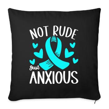 Trouble anxieux Trouble anxieux - Housse de coussin décorative 45 x 45 cm - noir - Devant