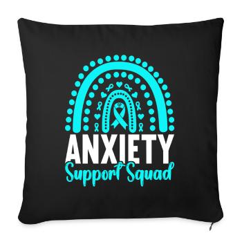 Anxiety disorder Anxiety disorder - Sofa pillowcase 17,3'' x 17,3'' (45 x 45 cm) - black - Front