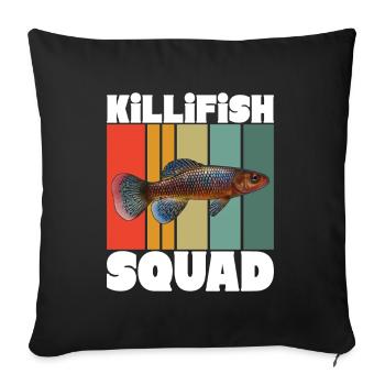 Killifish Egg-laying Tooth Doughnut Aquarium - Sofa pillowcase 17,3'' x 17,3'' (45 x 45 cm) - black - Front