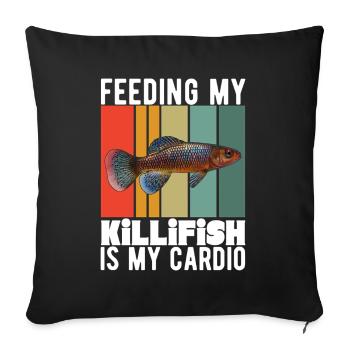 Killifish Egg-laying Tooth Doughnut Aquarium - Sofa pillowcase 17,3'' x 17,3'' (45 x 45 cm) - black - Front