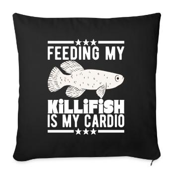 Killifish Egg-laying Tooth Doughnut Aquarium - Sofa pillowcase 17,3'' x 17,3'' (45 x 45 cm) - black - Front