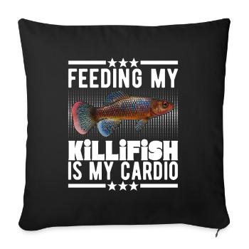 Killifish Egg-laying Tooth Doughnut Aquarium - Sofa pillowcase 17,3'' x 17,3'' (45 x 45 cm) - black - Front