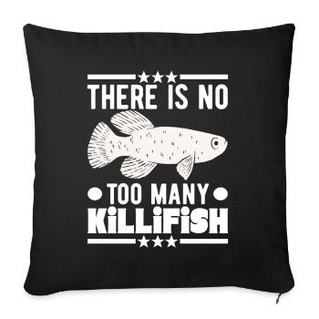 Killifish Egg-laying Tooth Doughnut Aquarium - Sofa pillowcase 17,3'' x 17,3'' (45 x 45 cm) - black - Front