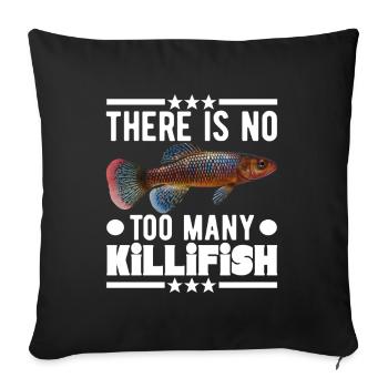 Killifish Egg-laying Tooth Doughnut Aquarium - Sofa pillowcase 17,3'' x 17,3'' (45 x 45 cm) - black - Front