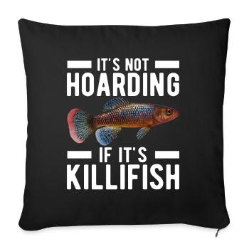Killifish Egg-laying Tooth Doughnut Aquarium - Sofa pillowcase 17,3'' x 17,3'' (45 x 45 cm) - black - Front