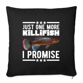 Killifish Egg-laying Tooth Doughnut Aquarium - Sofa pillowcase 17,3'' x 17,3'' (45 x 45 cm) - black - Front