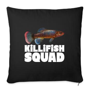 Killifish Egg-laying Tooth Doughnut Aquarium - Sofa pillowcase 17,3'' x 17,3'' (45 x 45 cm) - black - Front