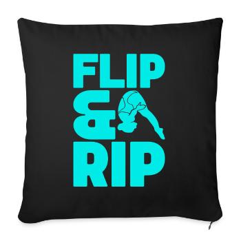 Diving diving board - Sofa pillowcase 17,3'' x 17,3'' (45 x 45 cm) - black - Front