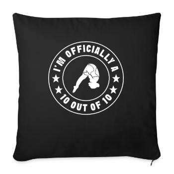 Diving diving board - Sofa pillowcase 17,3'' x 17,3'' (45 x 45 cm) - black - Front