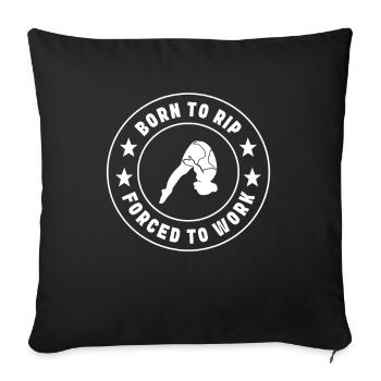 Kunstspringen Turmspringer Sprungbrett - Sofakissenbezug 45 x 45 cm - Schwarz - Vorne