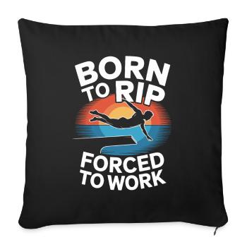 Diving diving board - Sofa pillowcase 17,3'' x 17,3'' (45 x 45 cm) - black - Front