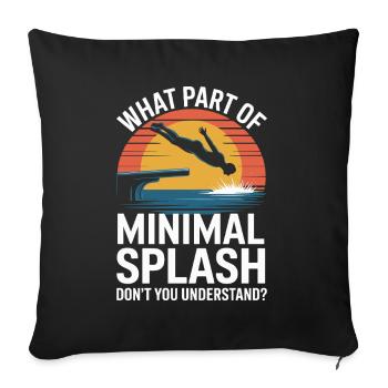 Diving diving board - Sofa pillowcase 17,3'' x 17,3'' (45 x 45 cm) - black - Front