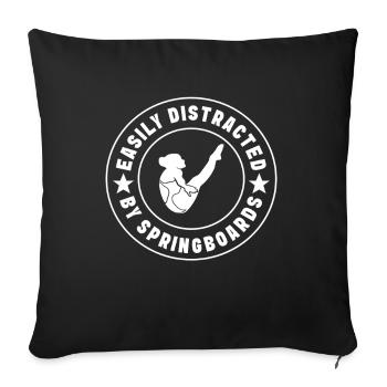 Plongeoir - Housse de coussin décorative 45 x 45 cm - noir - Devant