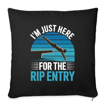 Diving diving board - Sofa pillowcase 17,3'' x 17,3'' (45 x 45 cm) - black - Front