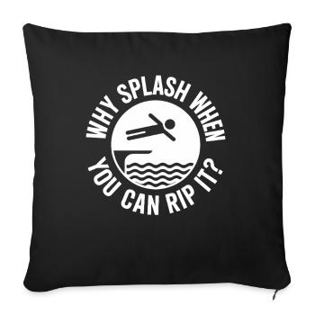 Plongeoir - Housse de coussin décorative 45 x 45 cm - noir - Devant