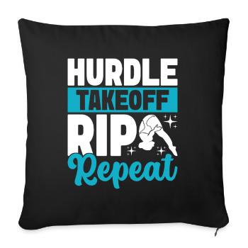 Diving diving board - Sofa pillowcase 17,3'' x 17,3'' (45 x 45 cm) - black - Front