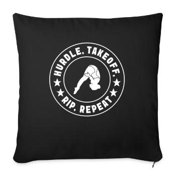 Plongeoir - Housse de coussin décorative 45 x 45 cm - noir - Devant