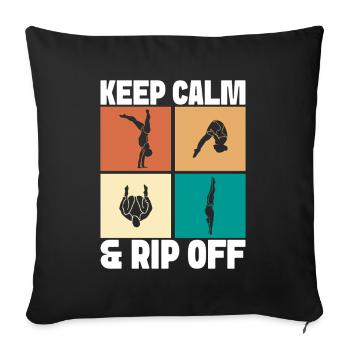 Plongeoir - Housse de coussin décorative 45 x 45 cm - noir - Devant