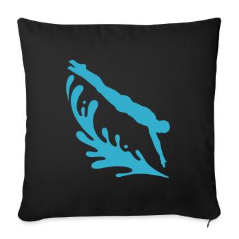 Plongeoir - Housse de coussin décorative 45 x 45 cm - noir - Devant