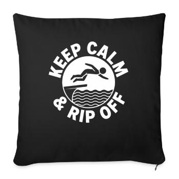 Plongeoir - Housse de coussin décorative 45 x 45 cm - noir - Devant