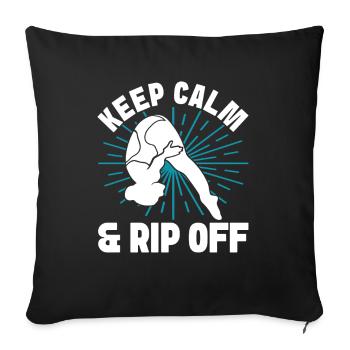 Plongeoir - Housse de coussin décorative 45 x 45 cm - noir - Devant