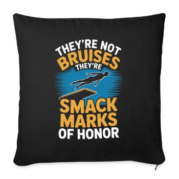 Diving diving board - Sofa pillowcase 17,3'' x 17,3'' (45 x 45 cm) - black - Front