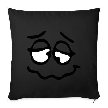 Funny Face, Cartoon Face, Trickfilm, - Sofakissenbezug 45 x 45 cm - Schwarz - Vorne