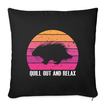 Porcupines designs for rodent animal lovers - Sofa pillowcase 17,3'' x 17,3'' (45 x 45 cm) - black - Front