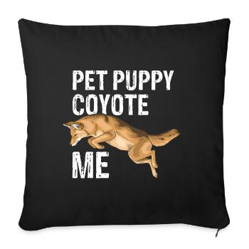 Conception de chasseur de coyote pour la chasse au coyote - Housse de coussin décorative 45 x 45 cm - noir - Devant