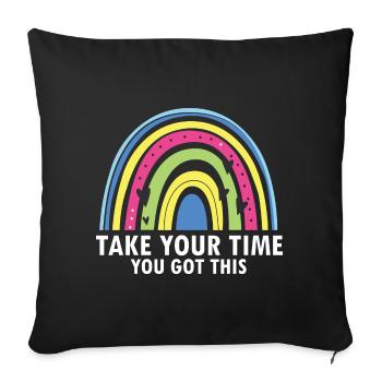 Enseignants de sensibilisation à la dyslexie et de dyslexie - Housse de coussin décorative 45 x 45 cm - noir - Devant