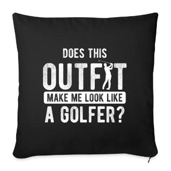 Golfplatz zum Golfen Golf - Sofakissenbezug 45 x 45 cm - Schwarz - Vorne