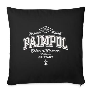 Paimpol the Breeizh spirit made in Brittany - Sofa pillowcase 17,3'' x 17,3'' (45 x 45 cm) - black - Front