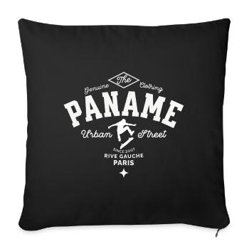 Paname Urban Street skateboarding - Housse de coussin décorative 45 x 45 cm - noir - Devant