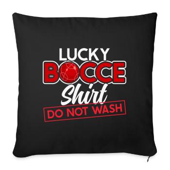 Boccia Spieler Boccia Spiel Boule - Sofakissenbezug 45 x 45 cm - Schwarz - Vorne